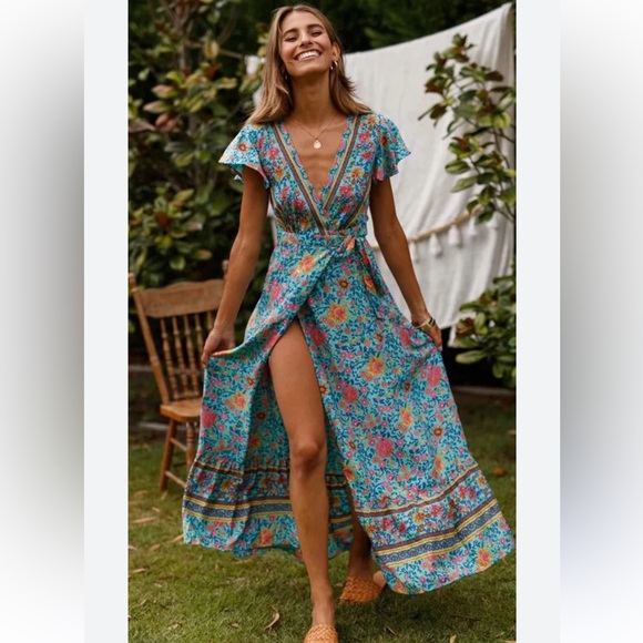 PrettyGarden Dresses & Skirts - PrettyGarden brand floral print maxi boho dress Size S, sz Small